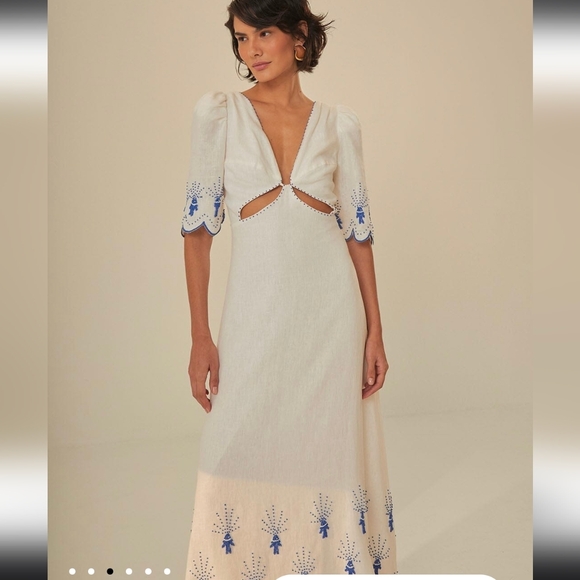 FARM Rio Fish Beaded Mididress - Picture 4 of 5